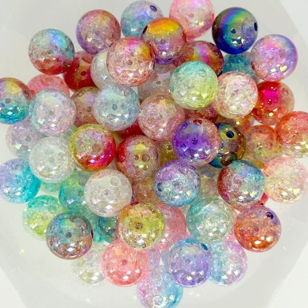 Ombre Double Color Crackle - 16mm Acrylic Mix