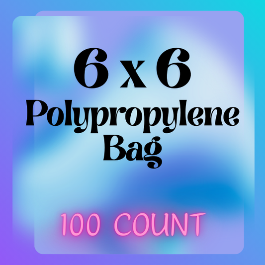 6" x 6" Crystal Clear Polypropylene Zip Bags with Hang Hole - 100 count
