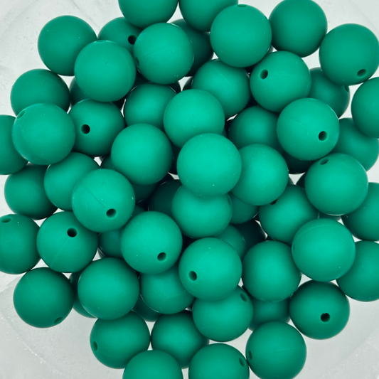 Deep Green - 15mm Round Silicone