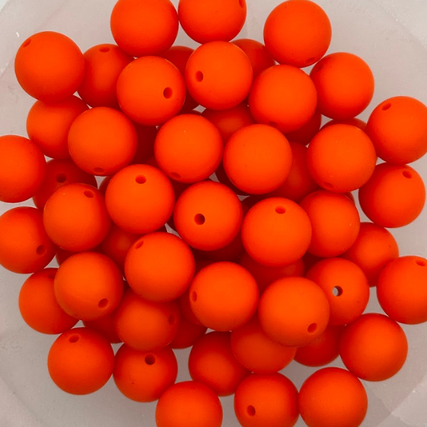 Tang Orange - 15mm Round Silicone